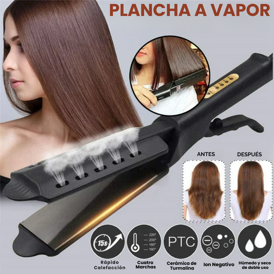 PLANCHA DE CABELLO A VAPOR