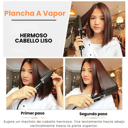 PLANCHA DE CABELLO A VAPOR